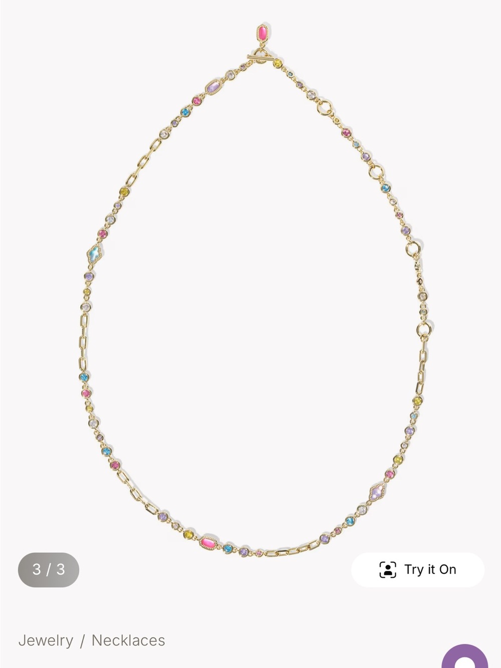 Kendra Scott Mini Elisa and Abbie Convertible Gold Strand Necklace